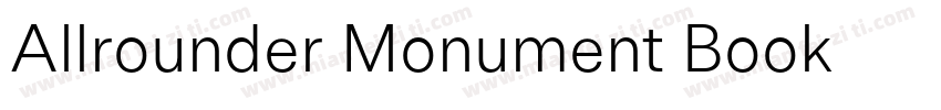 Allrounder Monument Book字体转换